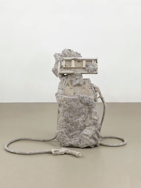 2 hose petrified Petrol Pump by Allora & Calzadilla contemporary artwork