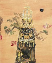 Lion Coronation by Tong Kunniao contemporary artwork painting