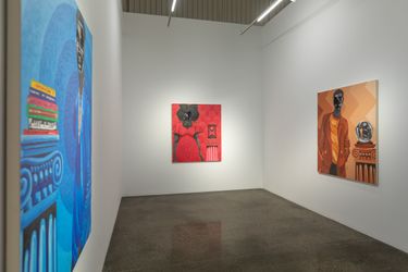 Exhibition view: Larry Amponsah, The Soil From Which We Came, Lawrie Shabibi, Dubai (11 January–17 February 2023). Courtesy the artist and Lawrie Shabibi. Photo: Ismail Noor.