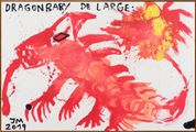 FROGGY-KERMIT, THE DRAGON "METEOR" by Jonathan Meese contemporary artwork 1