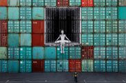 In The Container Wall, Le Havre, France by JR contemporary artwork 2