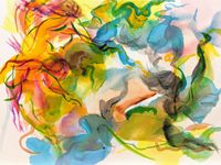 No. 410, Soulful Beasts by Emily Wang contemporary artwork painting, works on paper, mixed media