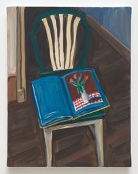 Chair with Hockney book by Jean-Philippe Delhomme contemporary artwork painting