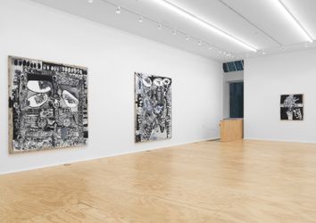 Exhibition view: Tobias Pils, 3 paintings 2 drawings 1 triptych, Eva Presenhuber, New York (11 September–24 October 2020). © Tobias Pils. Courtesy the artist and Galerie Eva Presenhuber, Zurich / New York. Photo: Matt Grubb.