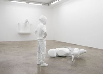 Exhibition view: Elmgreen & Dragset, David and other sculptures, Perrotin, New York (14 October–18 November 2023). © Elmgreen & Dragset / ADAGP, Paris 2023. Courtesy the artist and Perrotin. Photo: Claire Dorn.