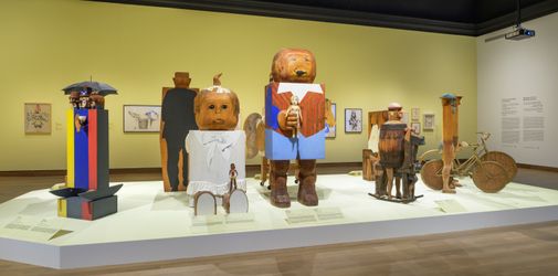 Exhibition view: Marisol: A Retrospective, Montreal Museum of Fine Arts, Montreal (7 October 2023–21 January 2024). © Estate of Marisol/Artists Rights Society, New York. Photo: Denis Farley/MMFA.Image from:The Many Faces of MarisolRead InsightFollow ArtistEnquire