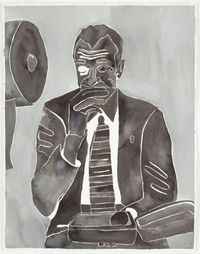 Lunch Alone: Mr. Groff by Bianca Kennedy contemporary artwork painting, works on paper