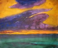 Sonnenuntergang by Herbert Beck contemporary artwork painting, works on paper