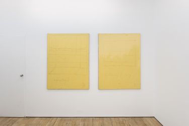 Exhibition view: Derek Jarman, When yellow wishes to ingratiate it becomes gold, Amanda Wilkinson Gallery, London (4 June–7 August 2021). Courtesy Amanda Wilkinson Gallery.