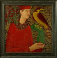 Falconer with the Green Glove by Timur D'Vatz contemporary artwork painting