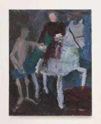 Horse and Rider by Janice Nowinski contemporary artwork painting, works on paper