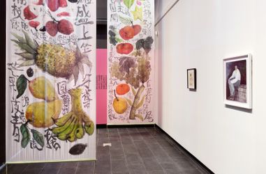 Left to right: Chun Yin Rainbow Chan 陳雋然, Fruit Song (2022); Firenze Lai Ching Yin, Betting Station (2013). Exhibition view: Assembly, CIW Gallery, Australian Centre on China in the World, Canberra (12 February–24 May 2024). Courtesy CIW Gallery.Image from:In Australia, Hong Kong-Born Artists Tell Stories of Longing and LamentRead InsightFollow ArtistEnquire