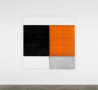 Exposed Painting Cadmium Orange by Callum Innes contemporary artwork painting