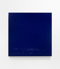 Scratch 4 (blue) by Angela De La Cruz contemporary artwork painting, works on paper