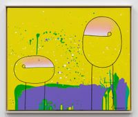 Two Yellows by Sadamasa Motonaga contemporary artwork painting