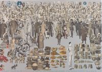 Larousse. & Sears, Roebuck. ‘Collections’. (Mickey Mouse, Dolls, Teddy Bears, Hats, Seashells, Jelly Moulds, & Tea Pots' by Peter Blake contemporary artwork works on paper, print
