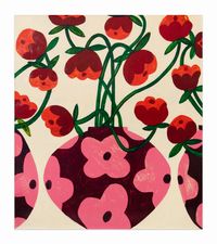 Pink vase study by Galina Munroe contemporary artwork painting