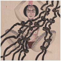 Torshi and eyes by Hayv Kahraman contemporary artwork painting, works on paper