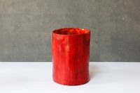 Red tube by Claudia Terstappen contemporary artwork sculpture