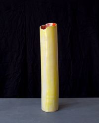 Yellow tube by Claudia Terstappen contemporary artwork sculpture