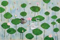 The Dashing Muscovy Ducks, Rushing through the Lotus Pond by Hsia Yan contemporary artwork painting