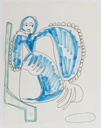 Study for Baby Snakes by Elizabeth Murray contemporary artwork drawing