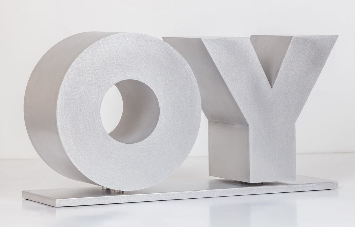 OY/YO, 2013 By Deborah Kass, Brushed Aluminium On Polished Aluminium ...