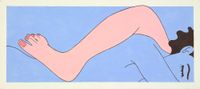 Untitled (Pink Leg) by John Wesley contemporary artwork painting, works on paper