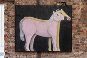 Two horses, one pink and one gold by Andrew Sim contemporary artwork 2