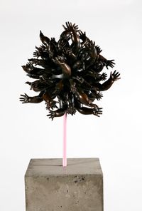 to feel on pink by Del Kathryn Barton contemporary artwork sculpture
