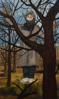 Behind the tree by Karolina Jabłońska contemporary artwork painting