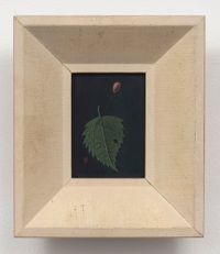 Leaf with Pin and Ladybug by Gertrude Abercrombie contemporary artwork painting, works on paper