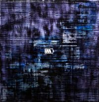 (battery icon | card) blue by Aditya Novali contemporary artwork painting