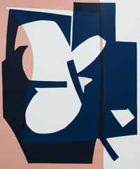 Trefoil with Blue by Simon Degroot contemporary artwork painting, works on paper