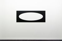Reflective Editor: One Horizontal Elliptical Hole, Parallel Pattern by Douglas Allsop contemporary artwork installation