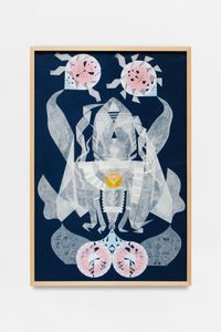 Air-Bladder-Powered Stretching Soul Sheet – Mesmerizing Mesh #101 by Haegue Yang contemporary artwork painting