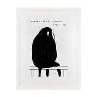 Monkey Isn't Thinking About You by David Shrigley contemporary artwork print