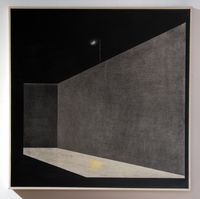 Moon / streetlights by Cheng Hung contemporary artwork drawing