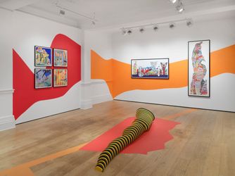 Exhibition view: Peter Cook, Cities, Richard Saltoun Gallery, London (18 July–16 September 2023). Courtesy Richard Saltoun Gallery, London. 