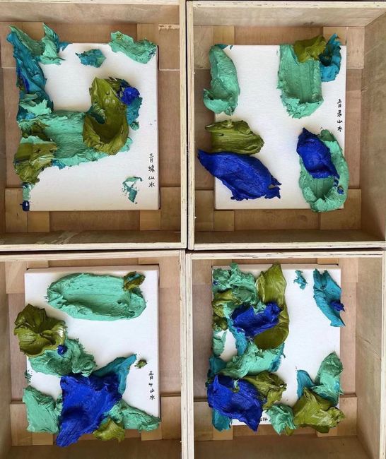 Landscape in Green and Blue by Zhu Jinshi contemporary artwork