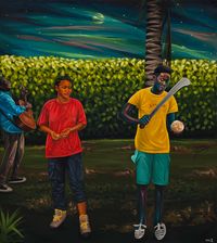 In the Wilderness of the Lost, I am never Alone by Ikeorah Chisom Chi-FADA contemporary artwork painting, works on paper, drawing