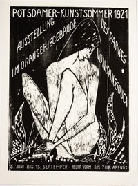 Potsdamer Kunstsommer 1921 - Große Sitzende by Otto Mueller contemporary artwork print