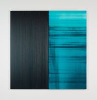 Untitled Lamp Black / Caribbean Turquoise by Callum Innes contemporary artwork painting