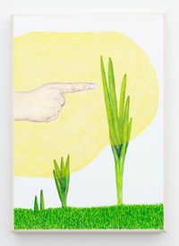 Stunt (Pointing at a Daffodil will keep it from blooming) by Zina Swanson contemporary artwork painting