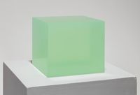 6-1-17 (Flo Lime White Box) by Peter Alexander contemporary artwork sculpture