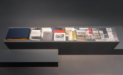 Exhibition view: Rosa Barba, Fixed in Fleeting: Performative Objects and Tape Journals,Esther Schipper, Berlin (3 July–28 August 2021). Courtesy the artist and Esther Schipper, Berlin. Photo: Andrea Rossetti