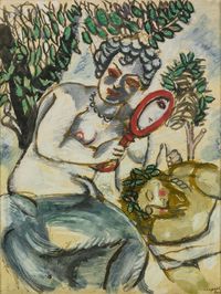 Samson and Delilah (Le Miroir) by Marc Chagall contemporary artwork works on paper