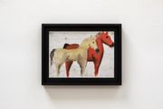 Two horses, one pale and one red by Andrew Sim contemporary artwork 1