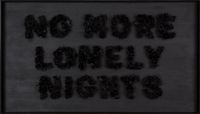 No More Lonely Nights by Dan Moynihan contemporary artwork installation