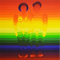 A Rainbow Couple A 31/90 by Ay-O contemporary artwork print